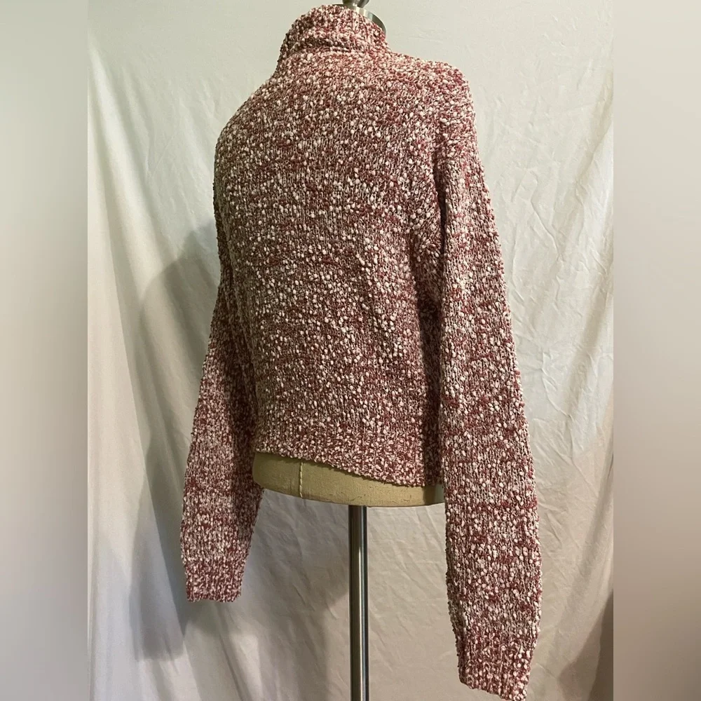 Blush & Bloom Women's Marled Knit Sweater Red & White | Size XS - Picture 5 of 7